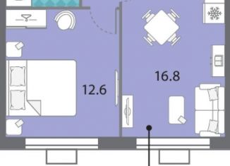 Продается 1-комнатная квартира, 37 м2, Москва, улица Авиаторов, 1, метро Солнцево