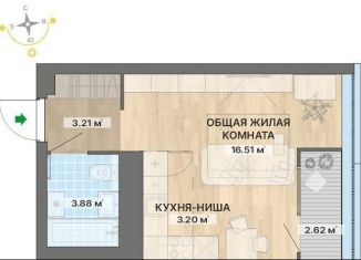 Продажа квартиры студии, 29.4 м2, Екатеринбург, площадь 1905 года, Верх-Исетский район