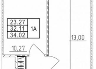 Продается 1-комнатная квартира, 34 м2, Санкт-Петербург, ЖК Авеню Апарт на Дыбенко, Товарищеский проспект, 19