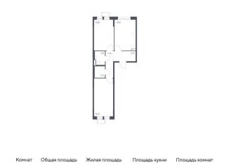Продается 2-ком. квартира, 57.3 м2, Московская область, жилой комплекс Квартал Ивакино, к3