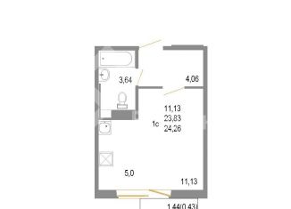 Продается квартира студия, 24.3 м2, Челябинск, Советский район