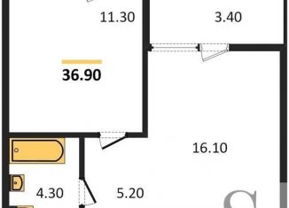 Продается 1-комнатная квартира, 36.9 м2, Новосибирск, метро Студенческая