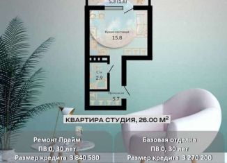 Квартира на продажу студия, 26 м2, Краснодар, ЖК Южане