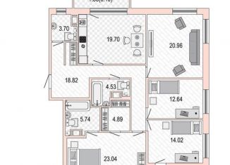 4-комнатная квартира на продажу, 147 м2, Москва, 1-й Нагатинский проезд, 11к3, ЖК Скай Форт