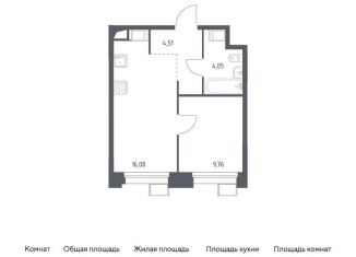Продажа 1-комнатной квартиры, 34.4 м2, поселение Мосрентген