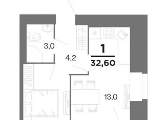 Продажа 1-ком. квартиры, 32.6 м2, Рязанская область