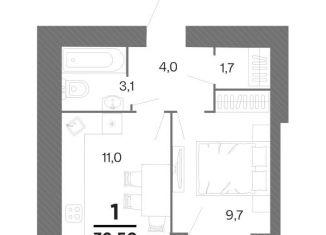 1-комнатная квартира на продажу, 32.5 м2, Рязанская область