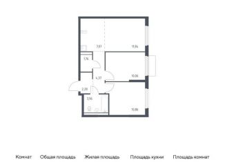 Продаю двухкомнатную квартиру, 52.2 м2, Московская область, микрорайон Пригород Лесное, к18