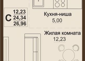 Продается 1-комнатная квартира, 24.3 м2, Челябинская область