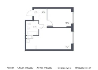 Продается 1-комнатная квартира, 40.2 м2, Виллозское городское поселение