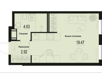 Продаю квартиру студию, 27 м2, Ленинградская область
