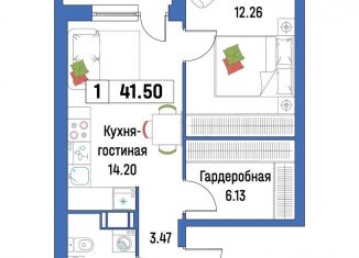 Продажа 1-комнатной квартиры, 41.5 м2, Мурино, ЖК Урбанист