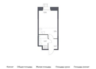 Квартира на продажу студия, 24.6 м2, Москва, поселение Мосрентген, 5с5