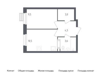 Продается однокомнатная квартира, 31.1 м2, Москва, жилой комплекс Эко Бунино, к18-19