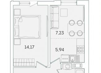 Продажа 1-комнатной квартиры, 38.1 м2, Мурино, ЖК Лампо