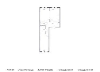 2-комнатная квартира на продажу, 59.3 м2, село Остафьево, жилой комплекс Остафьево, к18