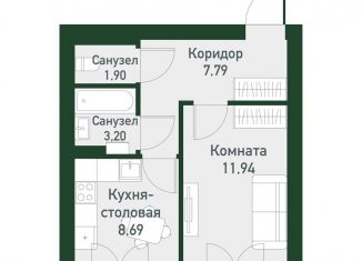 Продаю однокомнатную квартиру, 33.6 м2, Свердловская область