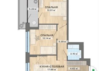 2-ком. квартира на продажу, 74.6 м2, Екатеринбург, метро Геологическая, переулок Ударников, 33