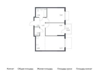 Продаю 2-ком. квартиру, 54.6 м2, Московская область, микрорайон Пригород Лесное, к19