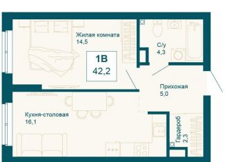 Продается однокомнатная квартира, 42.2 м2, Екатеринбург, Чкаловский район, улица 8 Марта, 197