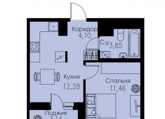 Продажа 1-комнатной квартиры, 33.3 м2, Кудрово, проспект Строителей, 1к2