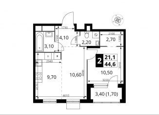 Продажа 2-комнатной квартиры, 44.6 м2, Химки