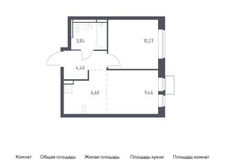 Продается 1-комнатная квартира, 34.6 м2, Ленинский городской округ, жилой комплекс Новое Видное, 17