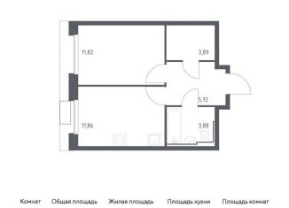 Продается однокомнатная квартира, 37.2 м2, Москва, метро Домодедовская, жилой комплекс Квартал Герцена, к2