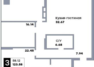 Продам 3-комнатную квартиру, 123.6 м2, Самара, Октябрьский район