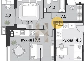 Продаю однокомнатную квартиру, 47.4 м2, Краснодар, Прикубанский округ