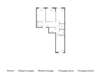 Продажа 3-комнатной квартиры, 78.4 м2, Московская область, жилой комплекс Мытищи Парк, к5
