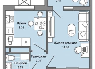 Продам однокомнатную квартиру, 32 м2, Ульяновск, улица Генерала Кашубы, 4