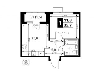 Продажа 1-комнатной квартиры, 35.7 м2, Химки