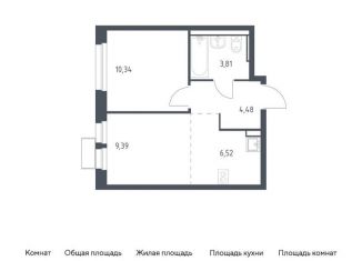 Продажа 1-комнатной квартиры, 34.5 м2, Химки, жилой комплекс Квартал Ивакино, к2