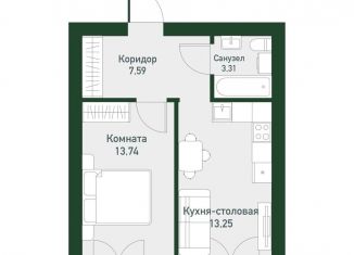 Продаю 1-комнатную квартиру, 38.2 м2, Екатеринбург, метро Чкаловская