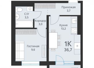 Продаю 1-комнатную квартиру, 34.9 м2, Новосибирская область, Большая улица, 23