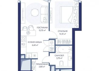 2-ком. квартира на продажу, 42.7 м2, Москва, 1-й Сетуньский проезд, вл8, метро Спортивная