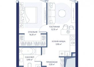 Продаю 2-комнатную квартиру, 45.9 м2, Москва, 1-й Сетуньский проезд, вл8, район Раменки