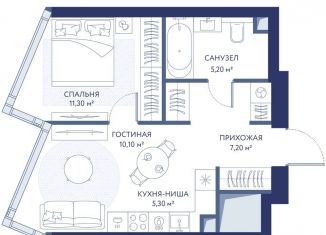 Продаю двухкомнатную квартиру, 39.1 м2, Москва, 1-й Сетуньский проезд, вл8, метро Студенческая