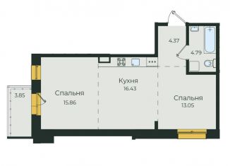 Продаю квартиру свободная планировка, 58.1 м2, Иркутск, улица Пискунова, 132