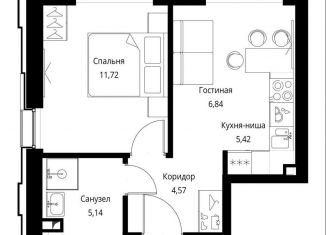 Продаю 1-комнатную квартиру, 33.7 м2, Москва, ЖК Селигер Сити