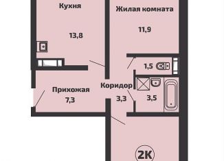 Продается 2-ком. квартира, 64.5 м2, Новосибирская область, микрорайон Приозёрный, 714