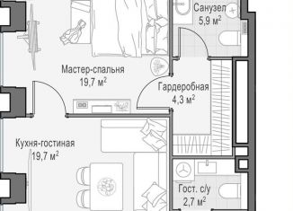 Продается однокомнатная квартира, 56.4 м2, Москва, метро Выставочная