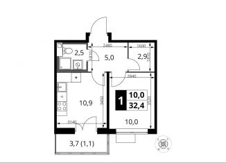 Продам 1-комнатную квартиру, 32.4 м2, Химки