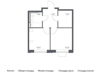 Продажа однокомнатной квартиры, 35.8 м2, Московская область, жилой комплекс Прибрежный Парк, 10.2