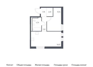 1-комнатная квартира на продажу, 37.7 м2, Ленинградская область, Невская Долина, 1.3