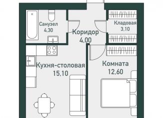 Продажа 1-ком. квартиры, 40.5 м2, Челябинская область