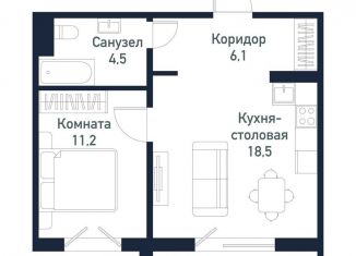 Продаю 1-комнатную квартиру, 40.3 м2, Челябинская область