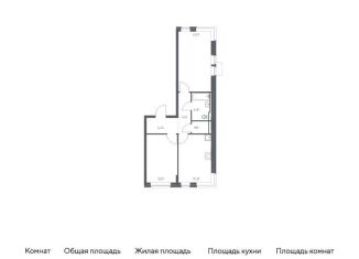 Продам двухкомнатную квартиру, 60.4 м2, Москва