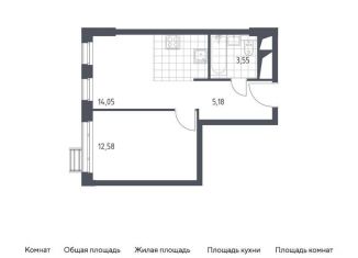 Продажа 1-комнатной квартиры, 35.4 м2, Московская область, жилой комплекс Спутник, к15